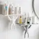 太空人壁掛置物架 衛生間浴室塑料免打孔洗澡洗漱用品收納架 (顏色隨機出貨)