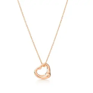 [二手] Tiffany open heart 心形鍊墜 玫瑰金11mm 全新專櫃正品