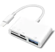 SD Card Reader for i Lightning 4 in 1 USB Camera Adapter Compatible Female OTG