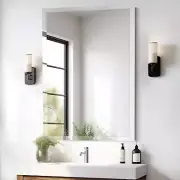 20X30 Inch Rectangle Frameless Mirror, Beveled Bathroom Mirror, Frameless Wall M