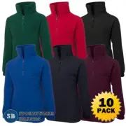 10 x Kid Boys Girls Unisex Half Zip Polar Jumper Pullover Uniform Sport Club 3KP