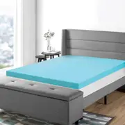 Comfeezzz Double Memory Foam Mattress Protector Topper Cool Gel Bed Bamboo Cover 8cm