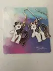 My Little Pony Rarity Earrings, Fairytale Cartoon Unicorns pegasus Earrings