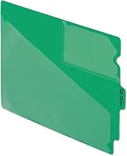 Pendaflex End Tab Poly Out Guides, Centre"Out" Tab, Letter, Green, 50/Box