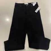 Sam Edelman Codie High Rise Wide Leg Women's Jeans Size 30 Button Fly NWT Black