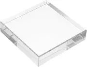 Smooth Square Crystal Paperweight Desk Ornament Calligraphy Accessory Decorative Block for Office Home Decor