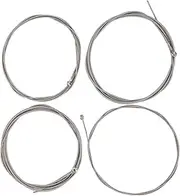4Pcs Clear Bright Sound Bass Guitar Strings, Ni Wound Electric Bass String Replacement, Lightweight Compact, Long Lasting Resilience, Premium Hex High Carbon Alloy Material