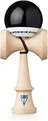 KROM Original Kendama Made of Wood for Beginners and Advanced - POP LOL Black