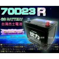 在飛比找蝦皮購物優惠-(電池達人）杰士 GS 統力電池 70D23R 電瓶適用55