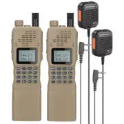 2Set Baofeng AR-152 15W VHF/UHF Tactical Two Way Radio Walkie Talkie&Speaker Mic