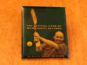 unused US Open Andre Agassi Photo Pinback # ASI 35850 on orig AMEX Promo Card NF