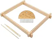 Set Weaving Loom Kit, Weaving Loom, Hand Crafted Wooden Weaving Loom Weaving Loom for Kids, Hand-Knitted Machine Weaving Loom Knitting Kit, Weaving Loom Kit for Kids, Beginners and Experts