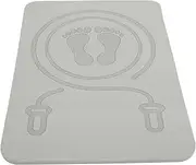 Portable Non Slip Skipping Mat Shock Absorption Yoga Training Accessory for Indoor Workouts Grey Exercise Mat for Adults