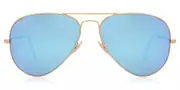 Ray-Ban RB3025 Aviator Flash Lenses Polarized 112/4L Men's Sunglasses Gold Size 58