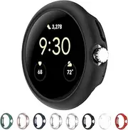 [MOTONG] Compatible with Google Pixel Watch 2 Protective Case - PC Protective Case Cover Shell Compatible with Google Pixel Watch 2/1(PC Black)