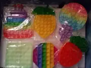 Pop it Bundle - 6 Large Pop It Stress/Fidget Toys + surprise bonus.