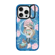 iPhone 16 Pro Impact Ring Stand Case MagSafe Compatible Best Friends on a Winter Walk - A Girl and Her Dog by Nature Magick