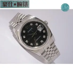 高端 ROLEX勞力士蠔式DATEJUST116234黑色紀念面盤鑽石時標36MM