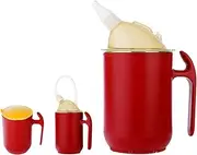 Adult Sippy Cup for Elderly Spill-Proof Cup 400ML Stainless Steel Sippy Cups with Straw Seniors Dysphagia Patient Disabled Maternit for Water Milk and Soup Health Household Supplies Feeding Cups