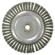 Wolverine Knot Wire Wheel, Stringer Bead Twist, 5 in dia x 3/16 in W Face, 5/8