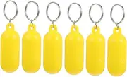 EXAOMBLE 6Pcs Floating Key Chains Durable Float Key Rings for Outdoor Activities for Fishing Boating and Water Sports Lightweight Keychain Accessories