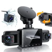 T1-pro Dash Cam Front and Rear Inside 3 Channel 1080P, Adjustable Lens Dash C...
