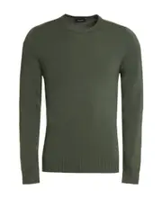 Drumohr Merino Wool Crew Neck Pullover XL,M Black