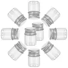 12PCS Clear Glass Bottles for Food Grains Candy and Spice Storage