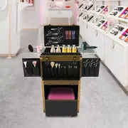 Hairdressing Case Rolling Makeup Case Hairdressing Tool Organiser Box W/ Lock