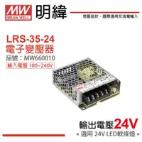 在飛比找ETMall東森購物網優惠-2入 【MW明緯】 LRS-35-24 35W 室內用 24