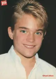 Chad Allen teen magazine pinup clipping teen idols pix 16 mag white shirt Bop