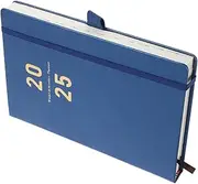 JEWEDECO Student Planner Book Artificial Leather Cover Portable Academic Planner for School Office Travel