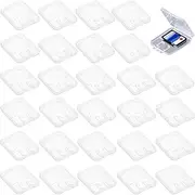 Storage Box, Transparent SD Card Case, Memory Card Case, Memory Card Protective Box, SD Card Case, 2 Card Slots (Pack of 30)