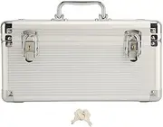 Hard Drive Storage Box 14 Bays Safe Lock Design 2.5in 3.5in Hard Drive Case Double Layer Accuracy