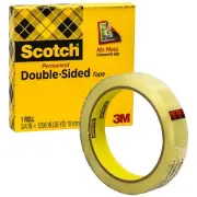 Scotch 665 Permanent Double Sided Tape, 3/4 x 1296", 3" Core