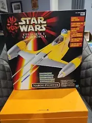 Star Wars Episode 1 Electronic Naboo Fighter Hasbro Unopened Seal Broken But New