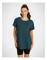 [Rockwear] Relaxed Longline Tee in Midnight Green