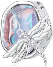 [DOYIS] 925 Sterling Silver Dragonfly Glass Charms for Pandora Bracelets, Jewelry for Friend Mom Sister