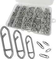 Speed Clips for Fishing Lures, Quick Clips for Fishing Lures, Stainless Steel Tackle Crankbait Connector for Anglers Freshwater Saltwater River Lake Reservoir Outdoor Activities