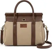 [Montana West] x Lee Vintage Satchel Purse Top-Handle Crossbody Messenger Bag Handbag for Women