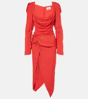 [Vivienne Westwood] Vivienne Westwood Panther draped midi dress AU 14 red