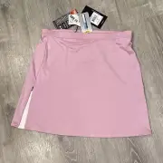 NEW Adidas Skort Womens Blossom/White Golf Tennis ClimaCool UPF 15+ Strech Sz 12