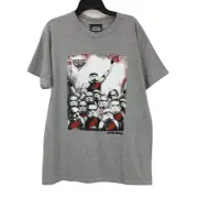 NEW AFL x Star Wars Essendon Bombers Stormtrooper Grey Graphic Tee