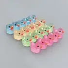10/50Pcs Luminous Mini Duck Colorful Resin Ornaments Fairy Garden