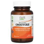 Pure Essence, Real-Zymes, Omnivore, 30 Vegi-Caps