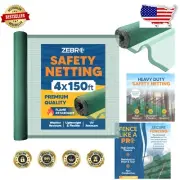 Fire Retardant Debris Safety Netting 4' x 150' in Green for Construction Safety