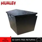 BLACK 725x420x460mm Aluminium Drawbar/Caravan Toolbox | Top-Open Trailer Storage