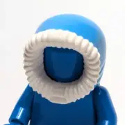Lego - Minifigure Headgear - White Blue, Arctic Fur Hood