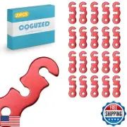 CoguZed 20Pcs Rope Tensioner and Tightener, Aluminum Alloy Camping Tent Guyli