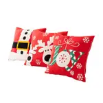 適用聖誕毛巾繡節日家居裝飾沙發靠枕聖誕風格客廳沙發靠墊